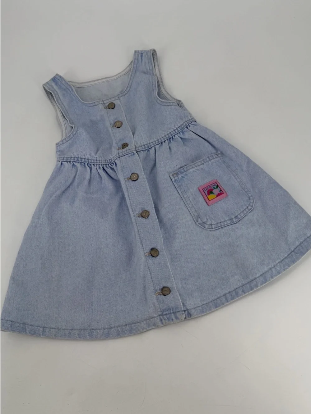 Vintage Lee Denim Overalls Jumper Dress Girls 4